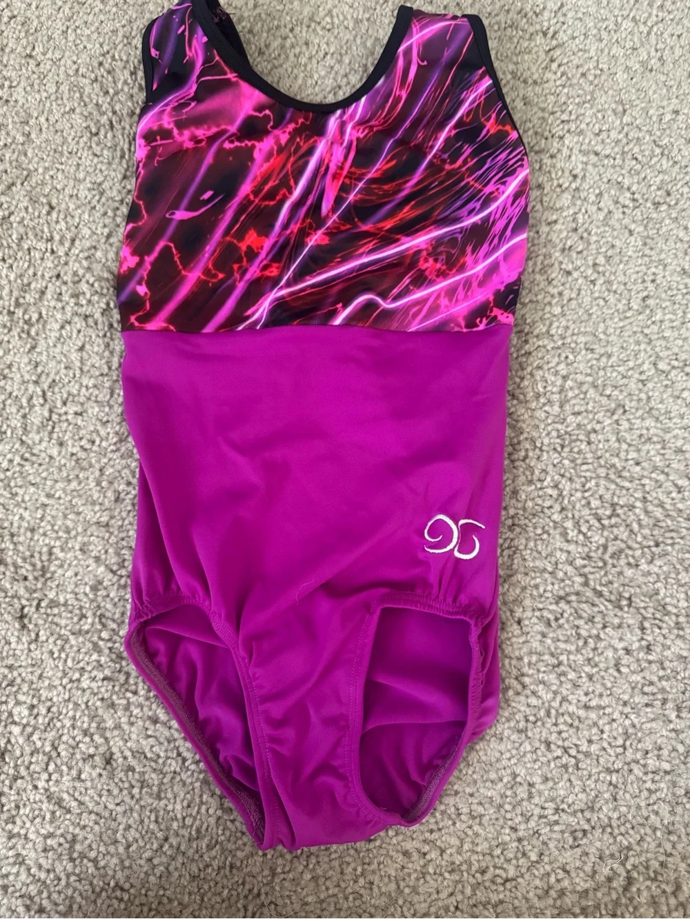 Gimnastics Leotard Girls Magenta & Neon Pink Active Leotard